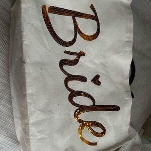 2 totes bundle, bride tote and black tote bag